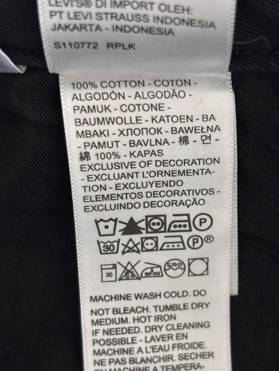 LEVI'S Premium XLBlack Chino Wide Leg Mid Rise Pants--NWT--26x31 - Picture 14 of 16